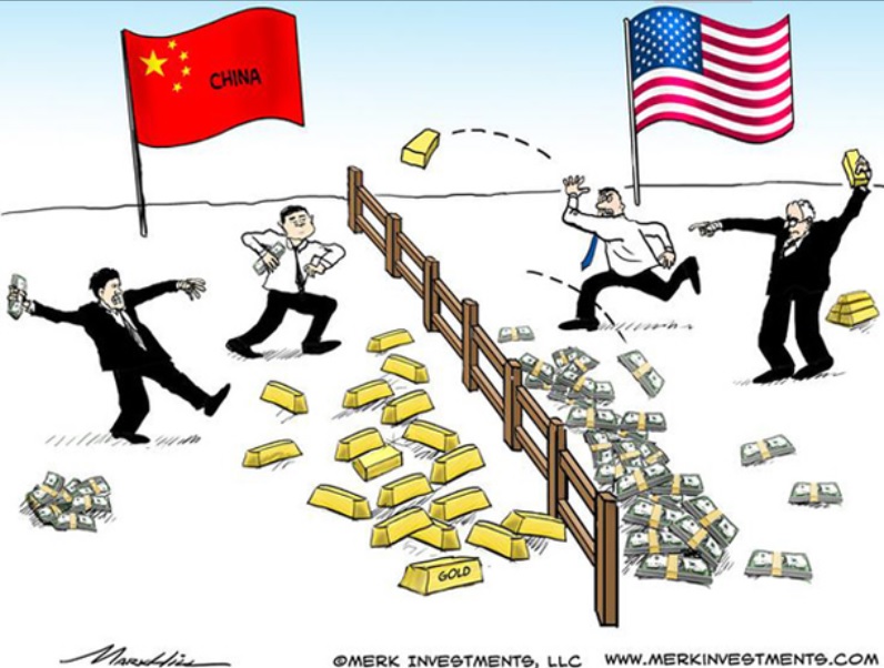 Tanto Rusia como China han estado acumulando sus reservas de oro, mientras que Estados Unidos ha estado agotando sus reservas - vivomix